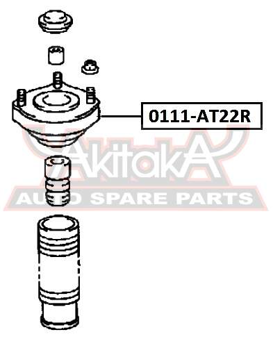 Опора Амортизатора  Зад Правлев ASVA арт 0111AT22R ASVA 0111AT22R