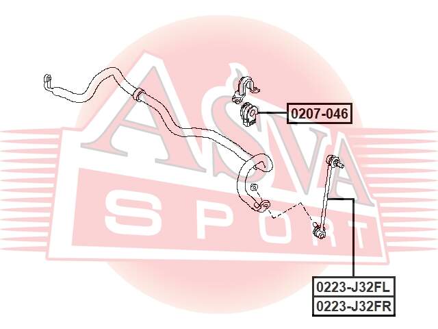 ВТУЛКА СТАБИЛИЗАТОРА ASVA 0207046