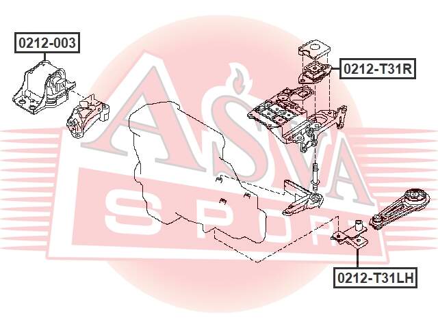 ОПОРА ДВИГАТЕЛЯ ASVA 0212003