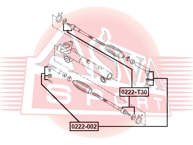 НАКОНЕЧНИК РУЛЕВОЙ ASVA 0222002
