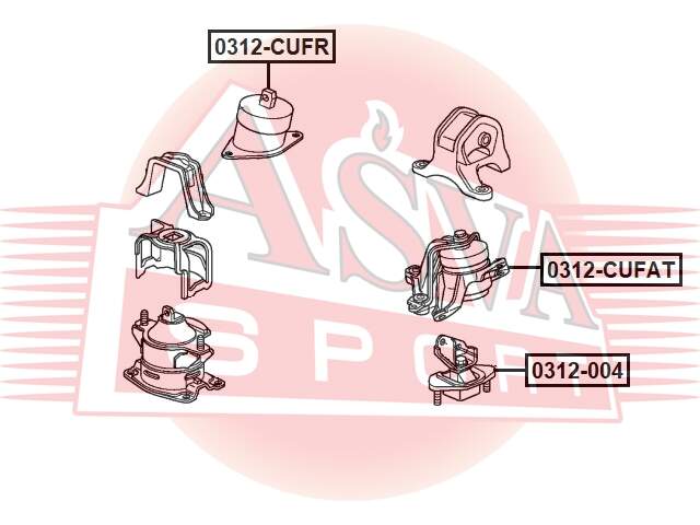 ОПОРА ДВИГАТЕЛЯ ASVA 0312004