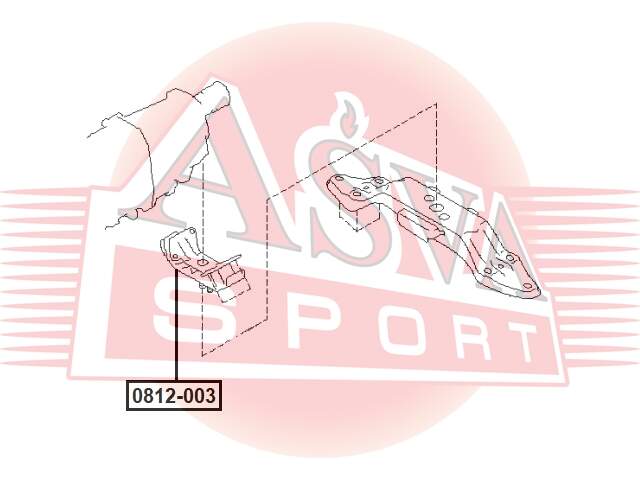 ПОДУШКА ДВИГАТЕЛЯ ЗАДНЯЯ ASVA 0812003