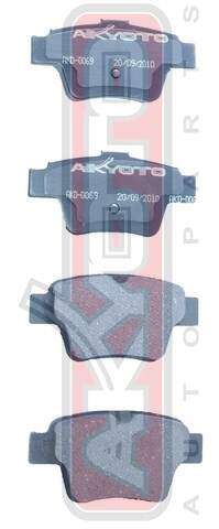КОЛОДКИ ТОРМОЗНЫЕ ДИСКОВЫЕ ЗАДНИЕ AKYOTO AKD0069