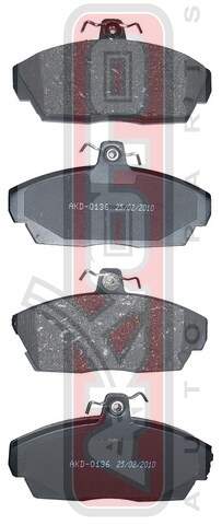 КОЛОДКИ ТОРМОЗНЫЕ ДИСКОВЫЕ ПЕРЕДНИЕ AKYOTO AKD0136
