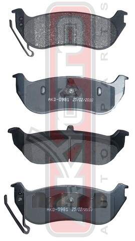 КОЛОДКИ ТОРМОЗНЫЕ ДИСКОВЫЕ ЗАДНИЕ AKYOTO AKD0981