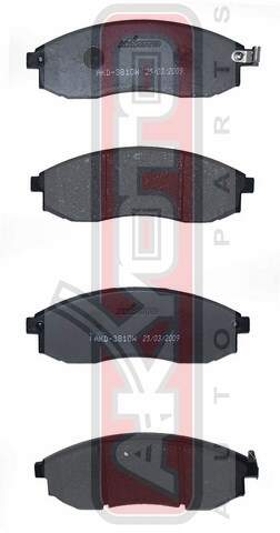 КОЛОДКИ ТОРМОЗНЫЕ ДИСКОВЫЕ ПЕРЕДНИЕ AKYOTO AKD3810