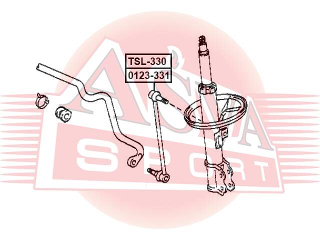 ТЯГА СТАБИЛИЗАТОРА ПЕРЕДНЯЯ ASVA TSL330