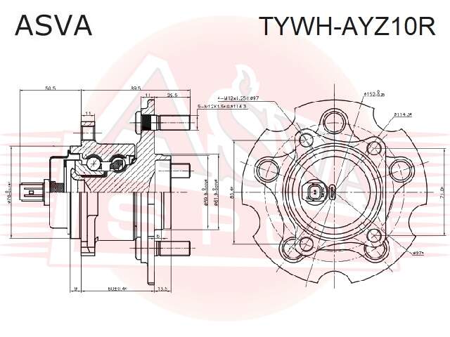 СТУПИЦА ЗАДНЯЯ ASVA TYWHAYZ10R